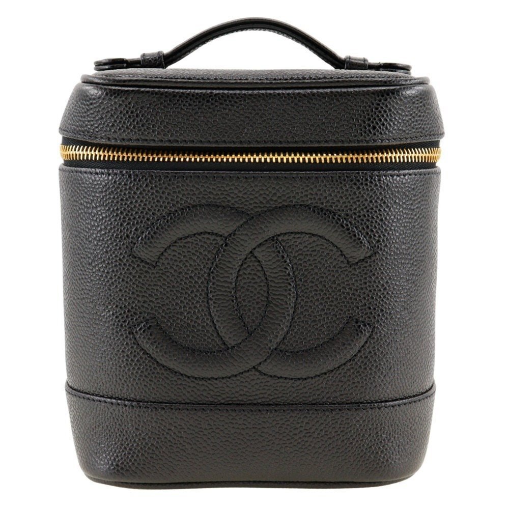 CHANEL Black Caviar Leather Bag